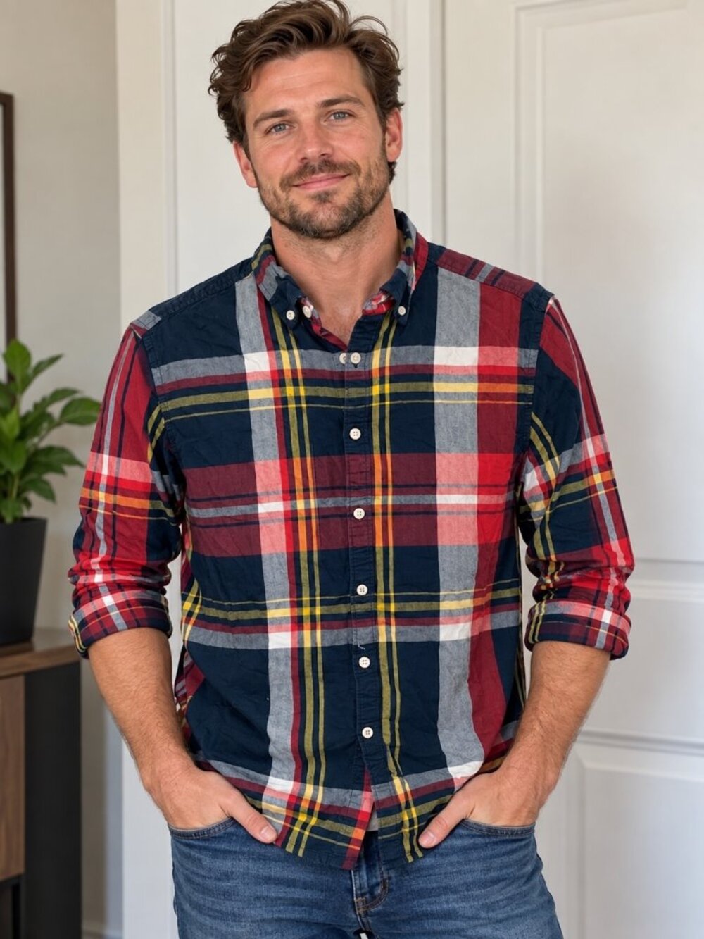 Tommy hilfiger  dress shirt- (medium)
